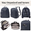 image:imageSecurtex AntiTheft Getaway Backpack  94x13x5 Travel Safe Bag wLocking Zippers SlashResistant RFIDFrench Navy