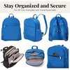 image:imageSecurtex AntiTheft Getaway Backpack  94x13x5 Travel Safe Bag wLocking Zippers SlashResistant RFIDLapis