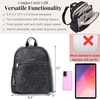 image:imageSecurtex AntiTheft Getaway Backpack  94x13x5 Travel Safe Bag wLocking Zippers SlashResistant RFIDMidnight Blossom Print