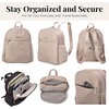 image:imageSecurtex AntiTheft Getaway Backpack  94x13x5 Travel Safe Bag wLocking Zippers SlashResistant RFIDMoonrock