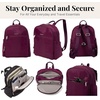 image:imageSecurtex AntiTheft Getaway Backpack  94x13x5 Travel Safe Bag wLocking Zippers SlashResistant RFIDMulberry