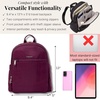image:imageSecurtex AntiTheft Getaway Backpack  94x13x5 Travel Safe Bag wLocking Zippers SlashResistant RFIDMulberry