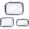 image:imageBaggallini Clear Travel PouchesFrench Navy