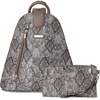 image:imageBaggallini Metro Backpack with RFID Phone Wristlet  9x11 Convertible Sling Bag for Women with Adjustable Shoulder StrapsTan Python