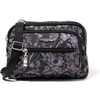 image:imageBaggallini Triple Zip Small Crossbody Bag for Women  Lightweight Convertible Fanny Pack Belt BagBlack Hydrangea