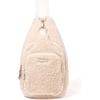 image:imageBaggallini Womens Central Park Sling 12x7 Crossbody Bag WConvertible Adjustable Shoulder StrapWinter White Faux Shearling