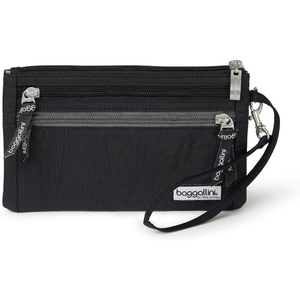 image:imageBaggallini Antitheft RFID Currency Organizer 8x425 Travel Accessory Passport Holder Money Belt Wallet wCard SlotsBlack