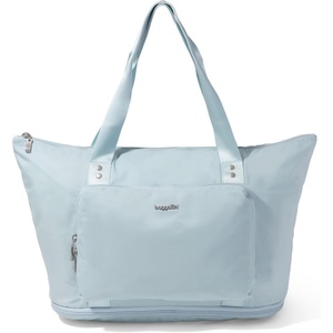 image:imageBaggallini Carryall Expandable Lightweight Travel Tote 22 Packable Folding Compact Nylon Washable Weekender wLuggage SleevePool
