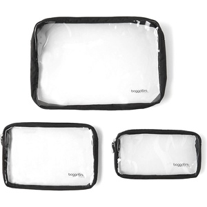 image:imageBaggallini Clear Travel PouchesBlack