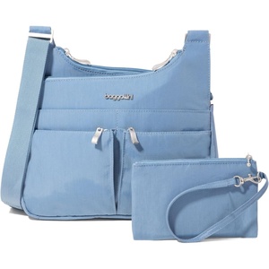image:imageBaggallini Crossbody Travel Bag 11x85 Lightweight Waterresistant Nylon HandbagCornflower
