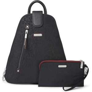 image:imageBaggallini Metro Backpack with RFID Phone Wristlet  9x11 Convertible Sling Bag for Women with Adjustable Shoulder StrapsBlack Cheetah