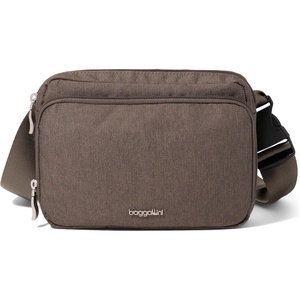 image:imageBaggallini Modern Belt Bag 5x8 Travel Fanny Pack Sling Bag Waistpack wRFID Card Holder Waterresistant Crossbody BagDark Umber Heritage