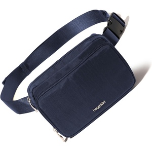 image:imageBaggallini Modern Belt Bag 5x8 Travel Fanny Pack Sling Bag Waistpack wRFID Card Holder Waterresistant Crossbody BagFrench Navy