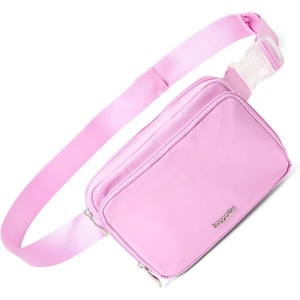 image:imageBaggallini Modern Belt Bag 5x8 Travel Fanny Pack Sling Bag Waistpack wRFID Card Holder Waterresistant Crossbody BagHibiscus Pink