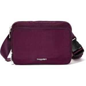 image:imageBaggallini Modern Belt Bag 5x8 Travel Fanny Pack Sling Bag Waistpack wRFID Card Holder Waterresistant Crossbody BagMulberry