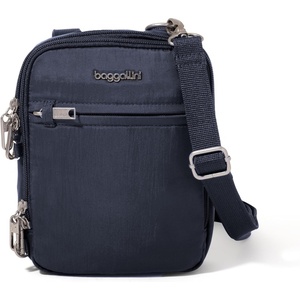 image:imageBaggallini Securtex Antitheft Mini Everything Crossbody Bag 63x825 Rfid Locking Zippers amp Cutresistant StrapFrench Navy