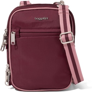 image:imageBaggallini Securtex Antitheft Mini Everything Crossbody Bag 63x825 Rfid Locking Zippers amp Cutresistant StrapJamDusty Mauve