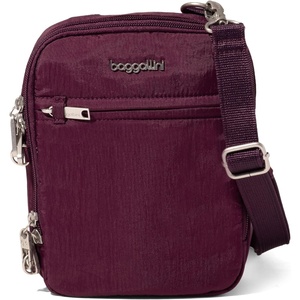 image:imageBaggallini Securtex Antitheft Mini Everything Crossbody Bag 63x825 Rfid Locking Zippers amp Cutresistant StrapMulberry