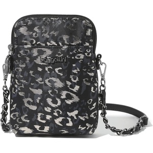 image:imageBaggallini The New Classic Collection Take Two RFID Bryant CrossbodyGunmetal Metallic Cheetah With Chain