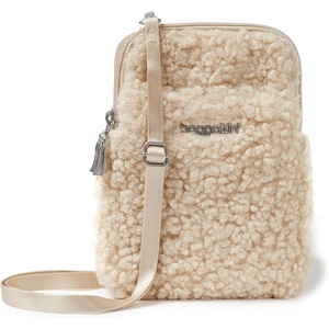 image:imageBaggallini The New Classic Collection Take Two RFID Bryant CrossbodyLight Beige Faux Shearling