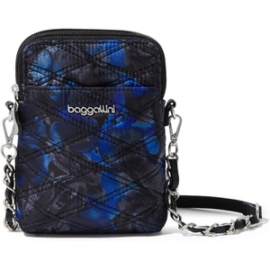 image:imageBaggallini The New Classic Collection Take Two RFID Bryant CrossbodyNavy Onyx Watercolor Quilt With Chain