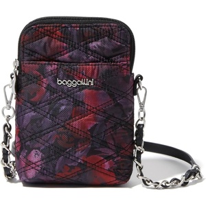 image:imageBaggallini The New Classic Collection Take Two RFID Bryant CrossbodyRed Onyx Watercolor Quilt With Chain