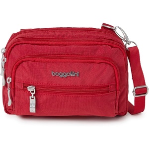 image:imageBaggallini Triple Zip Small Crossbody Bag for Women  Lightweight Convertible Fanny Pack Belt BagApple