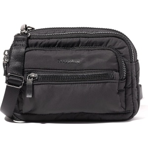 image:imageBaggallini Triple Zip Small Crossbody Bag for Women  Lightweight Convertible Fanny Pack Belt BagBlack Puff