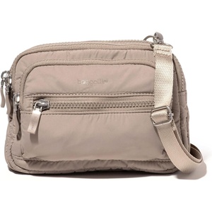 image:imageBaggallini Triple Zip Small Crossbody Bag for Women  Lightweight Convertible Fanny Pack Belt BagMoonrock Puff