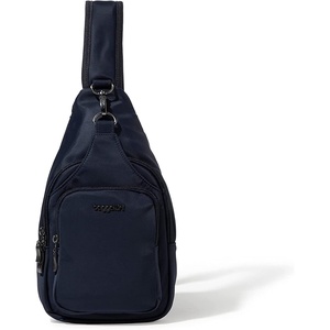 image:imageBaggallini Womens Central Park Sling 12x7 Crossbody Bag WConvertible Adjustable Shoulder StrapFrench Navy