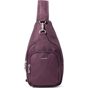 image:imageBaggallini Womens Central Park Sling 12x7 Crossbody Bag WConvertible Adjustable Shoulder StrapPlum Heritage