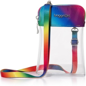 image:imageBaggallini Womens Clear Explorer CrossbodyClear Rainbow Pride