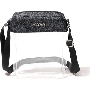 image:imageBaggallini Womens Clear Explorer CrossbodyMidnight Blossom