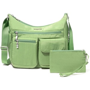 image:imageBaggallini womens Everywhere Bagg Crossbody Women 11x9 Lightweight Nylon Hobo Waterresistant Travel Bag WRfidMoss