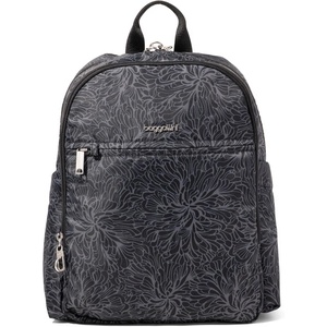 image:imageSecurtex AntiTheft Getaway Backpack  94x13x5 Travel Safe Bag wLocking Zippers SlashResistant RFIDMidnight Blossom Print