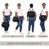 image:image3in1 Convertible Backpack Tote Handbag  15x12 Lightweight Travel Bag w RFID Phone WristletSterling Shimmer
