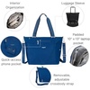 image:imageBaggallini Avenue Tote  12x18 Laptop Tote Bag for Women  Lightweight Work Travel Carry On BagPacific
