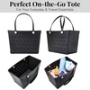 image:imageBaggallini Breeze Tote  9x18 Lightweight Washable Shoulder Bag  EVA Durable Beach BagEva Black