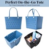 image:imageBaggallini Breeze Tote  9x18 Lightweight Washable Shoulder Bag  EVA Durable Beach BagEva Cornflower