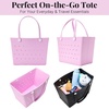 image:imageBaggallini Breeze Tote  9x18 Lightweight Washable Shoulder Bag  EVA Durable Beach BagEva Hibiscus Pink