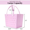 image:imageBaggallini Breeze Tote  9x18 Lightweight Washable Shoulder Bag  EVA Durable Beach BagEva Hibiscus Pink
