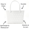 image:imageBaggallini Breeze Tote  9x18 Lightweight Washable Shoulder Bag  EVA Durable Beach BagEva White