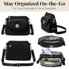 image:imageBaggallini Calais Crossbody Bags for Women 10x7 Lightweight WaterResistant Travel Purse RFID amp Interior OrganizationBlack  Gold Hardware