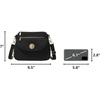 image:imageBaggallini Calais Crossbody Bags for Women 10x7 Lightweight WaterResistant Travel Purse RFID amp Interior OrganizationBlack  Gold Hardware