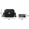 image:imageBaggallini Calais Crossbody Bags for Women 10x7 Lightweight WaterResistant Travel Purse RFID amp Interior OrganizationBlack