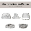 image:imageBaggallini Calais Crossbody Bags for Women 10x7 Lightweight WaterResistant Travel Purse RFID amp Interior OrganizationSilver Metallic Quilt