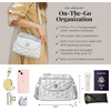 image:imageBaggallini Calais Crossbody Bags for Women 10x7 Lightweight WaterResistant Travel Purse RFID amp Interior OrganizationSilver Metallic Quilt