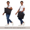 image:imageBaggallini Carryall Tote  Lightweight Nylon Zipper Top Weekender Travel Beach Bag wLuggage SleeveBlack