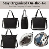 image:imageBaggallini Carryall Tote  Lightweight Nylon Zipper Top Weekender Travel Beach Bag wLuggage SleeveBlack