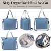 image:imageBaggallini Carryall Tote  Lightweight Nylon Zipper Top Weekender Travel Beach Bag wLuggage SleeveCornflower